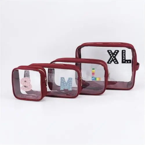 Keymay RTS Stock Travel Waterproof Wash Storage Bag Makeup Bag Transparent Clear Plastic Zipper Pouch Toiletry Bag for Women