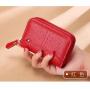 New Minimalist Organ Wallet Leather Wallets For Men & Women Credit Card Holder Zipper Around Money Clip Business Wallet