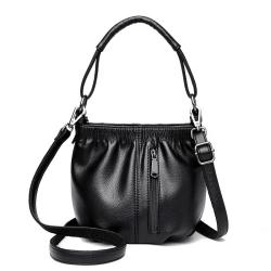 wholesale good quality wrinkle bucket bags ladies leather tote bag women shoulder bag handbags