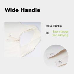 Reusable Grocery Totes Bags Cotton Canvas Foldable Shopping Bags with handle