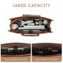 LOVEVOOK fashion ladies 15.6inch laptop tote handbags for women Vintage PU leather work business school office 2pc handbags sets