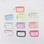 Keymay New Design RTS Fast Shipping 10 Colors Waterproof Cute Girls Clear PVC Coin Purse PVC Wallet Keychain Mini Bag Keychain