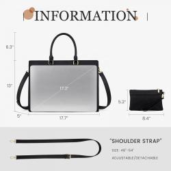 LOVEVOOK 2024 new Large Waterproof Leather Computer Briefcase for Office shoulder crossbody bags women Laptop tote handbags