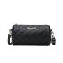 New Brand Summer Female Cylindrical Crossbody Bag Grid Pu Leather Women Messenger Bag Student Small Shoulder Bag Handbag