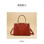 Women's Red Wedding Bag Large Capacity New Fashion Style for Happy Bride Advanced Feeling Handbag
