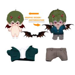 Factory OEM ODM  custom professional design can stand cotton plush doll Korean star kpop Plush Doll computer manuscript