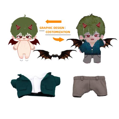 Factory OEM ODM  custom professional design can stand cotton plush doll Korean star kpop Plush Doll computer manuscript