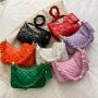 Wholesale Fashion Pleated Bag For Girls 2022 Simple Newest Women Shoulder Bags Small Square Handbags A Set Of Two
