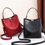New Fashion Bucket Bag with Stone Pattern Handheld One Shoulder Crossbody Bag