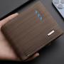 ZR654 Men Short Wallet Card Holder Card Positions Case Open Frosting Purse Retro Money Clip Billfold Dollars PU Open Wallet