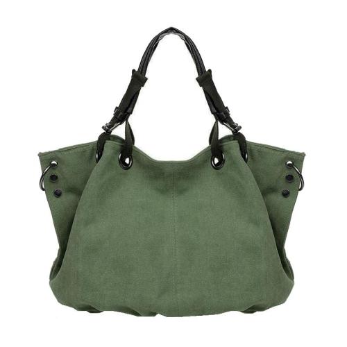 2024 Wholesale Large Canvas Leather Tote Shoulder Bag For Women Ladies Designer