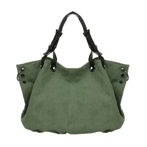 2024 Wholesale Large Canvas Leather Tote Shoulder Bag For Women Ladies Designer