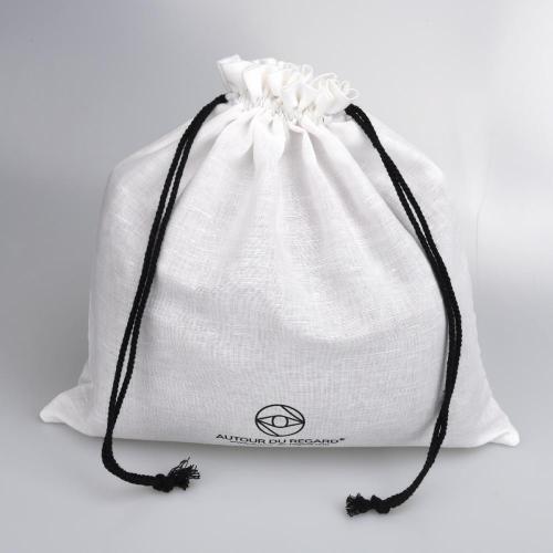 Recyclable Cotton Linen Fabric Drawstring Dust Bag For Rice Coffee Bean Shopping Custom Logo Cotton Gift Pouch