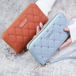 Wholesale Lady Purse Long Wallet Zipper Large Capacity Coin Purse Women's Phone Wallets sac tendance 2024 carteras para mujer
