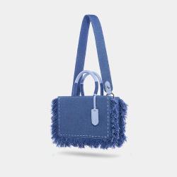 Manufacture Fashion Women Crossbody Bag Customized Denim Bag Stylish Casual Shoulder Bag Tassel Handbags