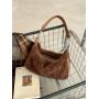 Wholesale Popular Design HandBag  Fashion Plain Hand Bag Soft Plush Shoulder Bag