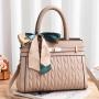 Large Capacity Female Handbags With Silk Scarf PU Ladies Crossbody Bags 2021 Luxury Diamond Lattice Women Handbags