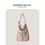 Large Capacity Nylon Material Soft Handbag Shoulder Shopping Tote Bag With Design Shopping Bags Women Shoulder