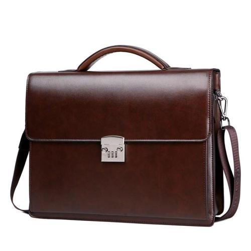 ZWY194 New Fashion Combination Lock Men Briefcase PU Business Daily Portable Waterproof Handbag Wholesale Laptop Shoulder Bag