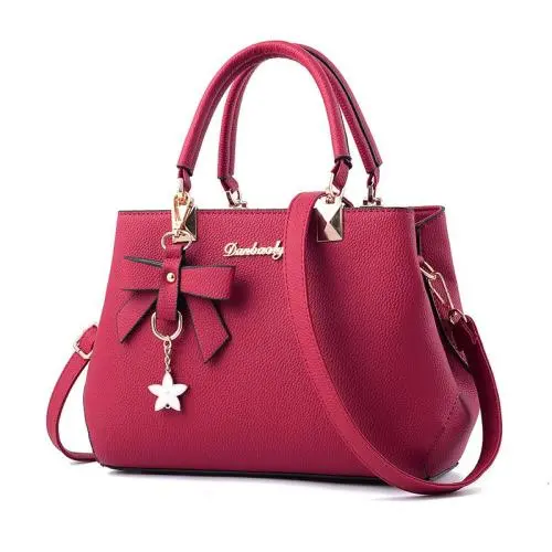 CCF120 New Fashion Women Handbag Tote Bags Soft Ladies Handbags With Decorative Bows Petal Pendant Women Crossbody Shoulder Bags