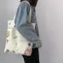 Custom Logo Thick Cotton Canvas Chic School Women Lady Handbag Eco Friendly Shopping Cotton Tote Bag Shopping Bags