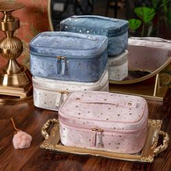 Flannel Makeup Storage Bag Portable Large Capacity Starry Sky Makeup Bag