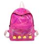 Holographic rainbow fashion school bags backpack custom laser ita bag with clear pocket
