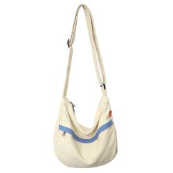 Canvas Casual Messenger Bag Hobo Crossbody Bag Canvas Shoulder Tote Handbag For Women And Men
