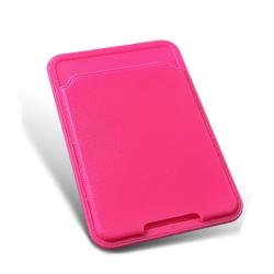 HR483 New Mobile Phone Back Sticker Card Case Solid Color Leather Pattern Independent Card Case Self Adhesive Insert Card Case