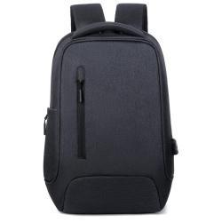 Custom Logo Factory Business Simple Large Capacity USB Laptop Bag Zipper Oxford Waterproof Softback Laptop Travel Backpack