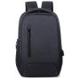Custom Logo Factory Business Simple Large Capacity USB Laptop Bag Zipper Oxford Waterproof Softback Laptop Travel Backpack