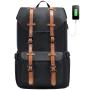 2022 LOVEVOOK  women men vintage school backpack with 15.6 laptop compartment bags/daypacks for business travel laptop backpacks