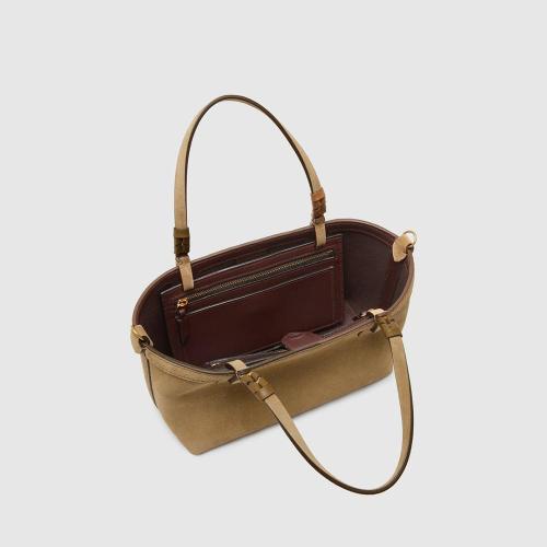 New Wholesale Hand-made Messenger Bag Vintage Pu Suede Leather Shoulder Bag For Women OEM ODM High Capacity Tote Bag With Handle