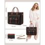 LOVEVOOK 2pcs New Style 15.6 in Lightweight PU Canvas Laptop Tote Bag Shoulder Messenger Bag for Business Work Tote for women