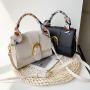 Minissimi Custom Leather Bag  PU Leather Women Handbags Scarves Handle Exquisite Handbags Bow Crossbody Bags