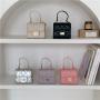 2023 New Design Small Shoulder Bag Mini Diamond PU Leather Handbag Metal Chain Shoulder Straps Square Women Luxury Crossbody Bag