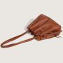 2024 new arrival Soft Leather PU Leather Shopping drawstring Bucket Bag