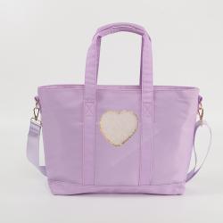 Keymay Two Sizes Waterproof Stain-proof  Nylon Pink Tote Bag Cute Tote Bags Nylon Tote Bag