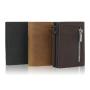 Genuine Leather RFID Blocking Slim Minimalist Thin Front Pocket Card Holder Rfid Wallet Metal Card Case Luxury Anti Money Clip