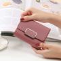 carteras para mujer Small wallet female short student Korean cute coin purse mini fresh multifunctional folding card wallet