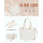 LOVEVOOK 15.6 17 in Fashion Custom Puffy Tote Shoulder bag Waterproof Lightweight Nylon Quilted Puffer Handbag set for women