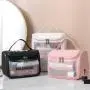 ZR474 Makeup Bag PVC TPU Small Portable Semi Transparent Frosting Cosmetic Storage Bag Makeup Cosmetics Mini Wash Bag Travel