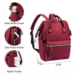 LOVEVOOK Fashion Causal Ladies Daily school Bag Lightweight USB Charging Travel Back Pack Business Women Laptop Backpack