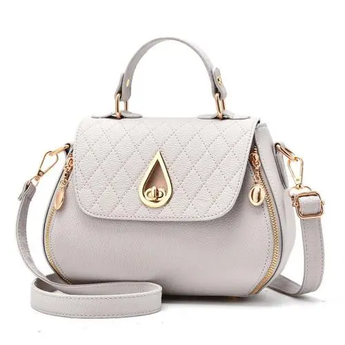 New wholesale luxury women bags leather brand zipper women fashion quilted leather bags tote handbags for women