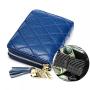 Genuine leather card holder RFID anti-theft women's embroidered multifunctional zipper wallet carteras para mujer