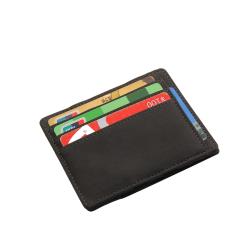 Slim magic elastic strap wallet mens rfid crazy horse pu leather smart wallet with zip coin pocket