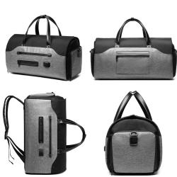 ZF082 Male Business Foldable Travel Bag Outdoor Waterproof Wearable Breathable Gym Bag Oxford Cloth Handheld Shoulder Suit Bag