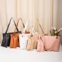 Gelory Wholesale Ladies Handbags 2Pcs Set Fashion Casual PU Leather Purses And Shoulder Handbags For Women