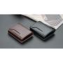 OEW011 RFID Blocking Leather Business Card Wallet Case PU Business Card Holder Pop Up Aluminum Card Case Men's Coin Purse