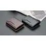 OEW011 RFID Blocking Leather Business Card Wallet Case PU Business Card Holder Pop Up Aluminum Card Case Men's Coin Purse